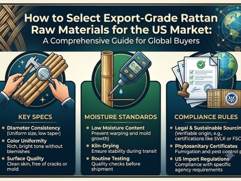 How to Select Export-Grade Rattan Raw Materials for the US Market: A Comprehensive Guide for Global Buyers